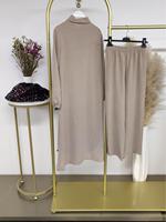 Vêtements pour femmes musulmanes, style arabe, ensembles deux pièces, chemises à manches longues et pantalons pour femmes
