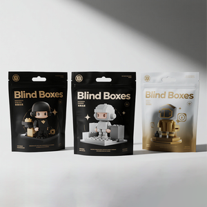 Mylar çantalar 3.5g koku geçirmez özel metalik kese oyuncak ambalaj gizem kör kutu çanta standı up fermuarlı kese - Product Image 5