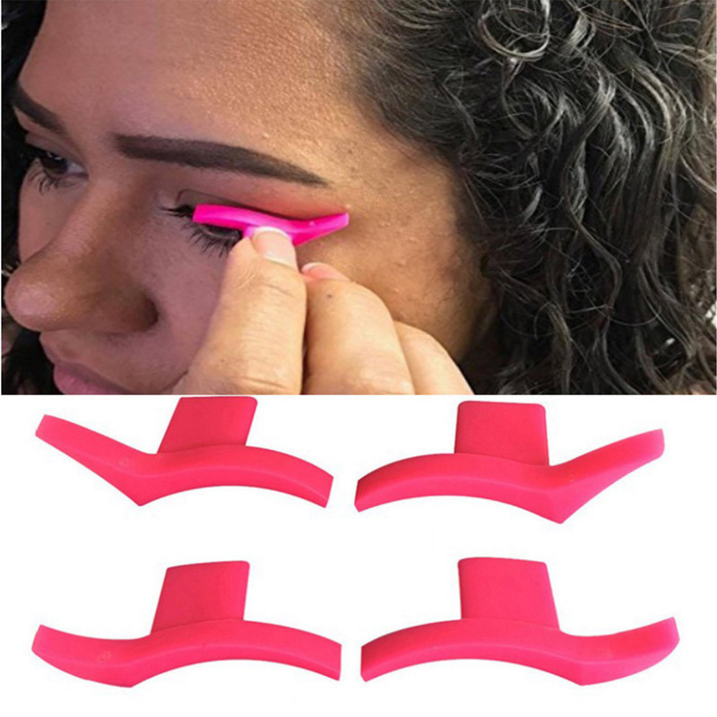 New Winged Eye Makeup Template Silicone Rose Red Eyeliner Stamp