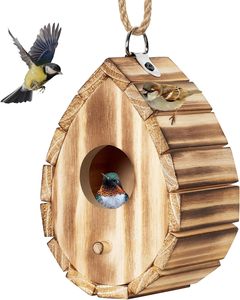 Maison de colibri et volière extérieure nichoir en bois pour oiseaux bleus colibris pinsons cardinaux meubles pour animaux de compagnie - Product Image 1