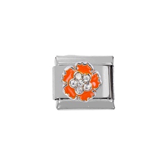 Accesorio de joyería de acero inoxidable 304 transfronterizo, módulo floral con efecto de goteo de aceite para pulseras de dijes de moda DIY y pulseras elásticas - Product Image 6