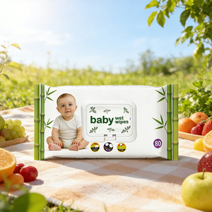 Lingettes pour bébé biodégradables, organiques, non parfumées, 80 pièces, lingettes nettoyantes pour le visage et les mains, lingettes antibactériennes - Product Image 6