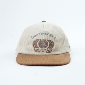 Casquette marron personnalisée non structurée en coton avec logo brodé de haute qualité, casquette de baseball à visière plate - Product Image 2