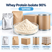 Poudre d'isolat de protéines de lactosérum, WPI 90, Matière première pour complément nutritionnel, Vente en gros usine, OEM disponible