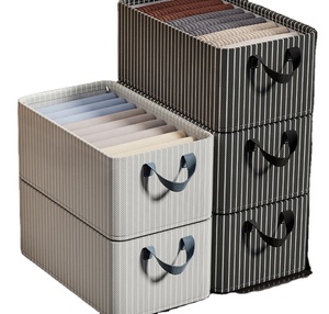 Handle Foldable Large Drawer Clothes Storage <b>Box</b> Wardrobe Clothing Organizing <b>Box</b> Steel Frame Support Storage <b>Box</b> With Handle - Product Image 1