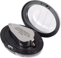 Loupe diamantée pliable 40X avec lumière LED Amplification 40X et lumière LED pour loupe bijoux