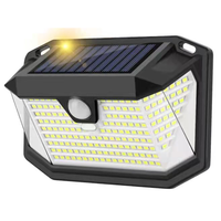 Lampe solaire murale LED extérieure avec détecteur de mouvement, design grand angle unique, personnalisation professionnelle, IP54, éclairage de jardin
