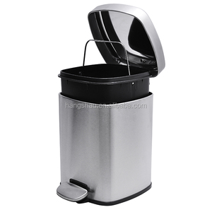 6L Vuông Thép Không Gỉ Chân Đạp Thùng Rác - Product Image 5