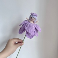Boneka Peri Bunga Rajutan Tangan Buatan China dengan Benang Rajut Realistis untuk Model Buket Bunga MM-01