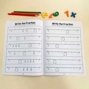 Libro <span class=keywords><strong>de</strong></span> Actividades <span class=keywords><strong>de</strong></span> Fracciones Matemáticas para Mejorar las Habilidades Matemáticas <span class=keywords><strong>de</strong></span> 3.º, <span class=keywords><strong>4</strong></span>.º y 5.º Grado, Cuaderno <span class=keywords><strong>de</strong></span> Ejercicios <span class=keywords><strong>de</strong></span> División - Product Image 5