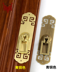 มือจับตู้ทองเหลืองสไตล์จีนแบบใหม่ รูปทรงสี่เหลี่ยมผืนผ้า ทนทาน สำหรับประตูตู้เสื้อผ้า - Product Image 3