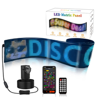 Panneau d'affichage LED flexible à pixels BGZM 1330x192mm pour enseignes publicitaires, 6V/4A 20W, contrôle intelligent par application, DIY, souple, pour voiture, nouveauté