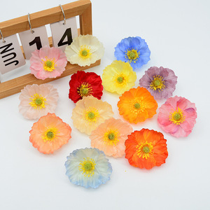 Fleurs artificielles de pavot Dongchen Crafts, 12 pièces, couleurs mélangées, pour décoration de mariage, décoration de la maison, décoration de gâteaux, accessoires pour cheveux - Product Image 1