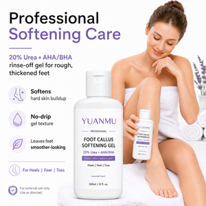 Crème hydratante professionnelle à l'urée pour les pieds, éliminateur de callosités talon-orteil, exfoliant pour peaux mortes, réparation des talons fendillés - Product Image 2