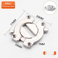 Connecteur de bureau deux-en-un pour la fixation de meubles, accessoires de raccordement pour tables rondes, connecteur supérieur