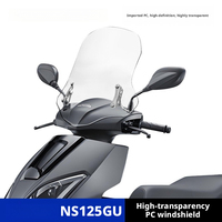 Sundiro pour scooter NS125GU – Pare-brise avant épaissi, accessoire de modification, déflecteur de vent en plastique/PC, partie supérieure
