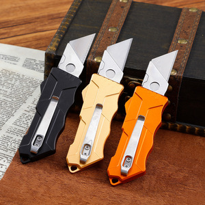 Faca Utilitária <span class=keywords><strong>OTF</strong></span> de Alumínio Fresado CNC de Alta Qualidade com Lâmina SK-5 e Cabo de Liga de Alumínio para Camping e DIY - Product Image 3