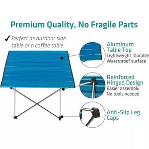 Tables de camping compactes, universelles, durables, portables, robustes, de qualité professionnelle, à haute pression, avec plateau en aluminium - Product Image 2