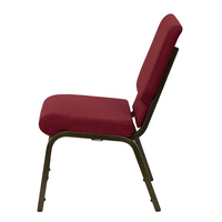 Sillas Rojas modernas de la marca YOUPIN, marco de Metal de cobre, muebles de Teatro de tela, púlpito de Iglesia, diseño apilable barato, muestra gratis