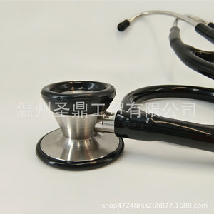 Stéthoscope en acier inoxydable Kt-109, double tête, diaphragme simple, noir, dispositif médical pour usage clinique - Product Image 5