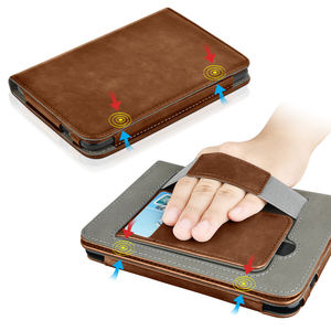 Étui de protection pour liseuse Kobo <span class=keywords><strong>Clara</strong></span> Color/2E/BW en cuir PU avec fonction veille/réveil automatique, porte-cartes, dragonne et logo personnalisé - Product Image 3