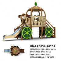 Équipement de terrain de jeux extérieur commercial, ensemble de toboggans pour enfants personnalisés pour écoles, parcs, maternelles, parcs d'attractions