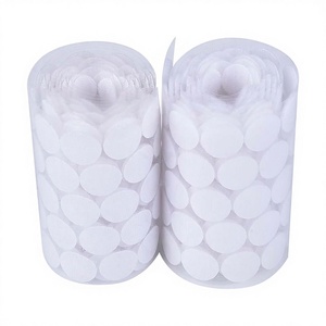 Autocollants circulaires à gratter sur mesure, double face, 100 % nylon blanc, auto-agrippants, adhésif puissant, accessoires DIY pour meubles et vêtements - Product Image 2