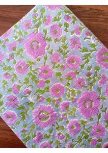 Tissu indien imprimé à la main motif floral, 100% coton, multicolore, pour la confection de robes et l'artisanat de couture, vente en gros - Product Image 5