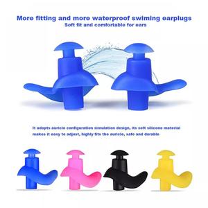 Bouchons <span class=keywords><strong>d</strong></span>'oreilles en silicone imperméables, écouteurs confortables pour la natation - Product Image 4