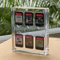 Étui pour cartes à collectionner en acrylique personnalisé, 6 emplacements, porte-cartes magnétique, cadre d'affichage transparent en PMMA, plexiglas usiné CNC