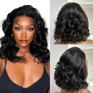 Peluca de Cabello Humano <span class=keywords><strong>Fabo</strong></span> City Loose Wave Frontal Bouncy Wave 13x4, Estilo Celebridad, Completamente Tejida a Mano, 10-18 Pulgadas - Product Image 1