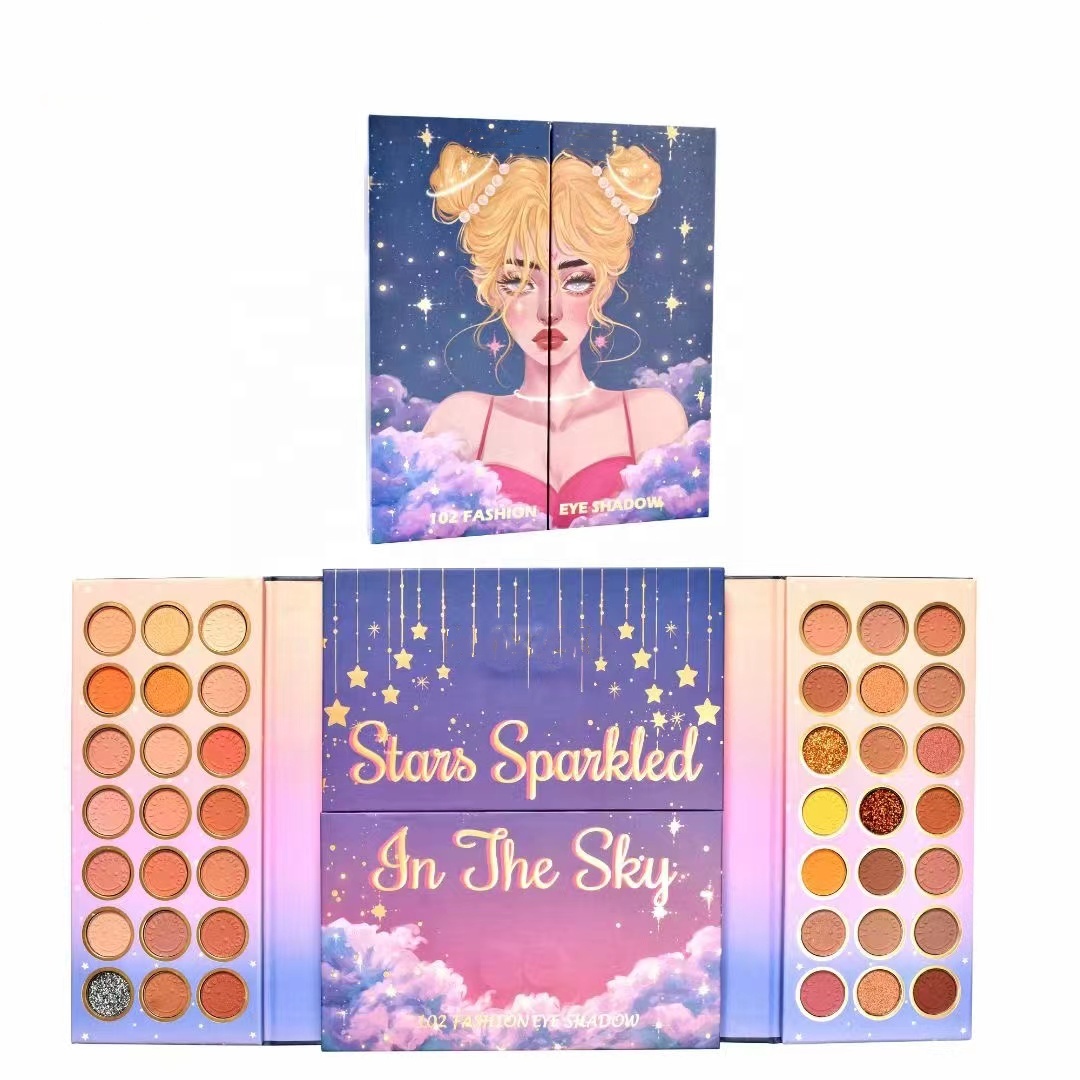 Качественные косметические тени для век с индивидуальным логотипом, лучшие красивые тени для век 102 цветов с высокой пигментированной частной этикеткой, палитра теней для век