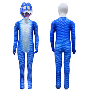 Costume de serpent Zootopia Gary pour enfants, tenue de cosplay bleue, combinaison complète avec masque, jeu de rôle, vêtements de fête d'halloween - Product Image 1