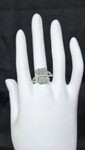 Anillo Ajustable de Jadeíta Verde con Forma de Hoja de Jadeíta Clásica Paradise, Chapado en Plata 925, para Eventos Formales, Calidad Garantizada - Product Image 3