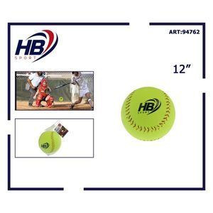 12 balles de softball jaunes fluorescentes - Product Image 3