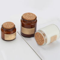 Verre de Bougie en Gros de 100ml et 200ml, Verre à Bougie Créatif en Forme de Coupe, Pot en Verre pour Fabrication de Bougies d'Aromathérapie
