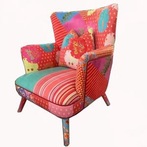 أريكة قطاعية بنمط المخمل المضلع، متعددة الألوان، على الطراز الهندي والدبي، أثاث غرفة المعيشة، مع فرشة - Product Image 5