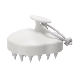 Hair Care Tool Wheat Straw Eco Friendly Hair Head Massager Scalp Scrubber <b>Scrub</b> Silicone Scalp <b>Brush</b> Shampoo <b>Brush</b> Massager - Product Image 2