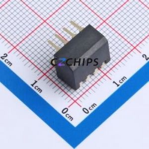 HX 2.54-4P CJCB DIP Switch DIP Switch Flat Toggle, Raised Type Single Pole Single Throw 4 PC Pin - Product Image 2