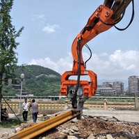 Martillo Vibratorio Hidráulico KN250 Montado en Excavadora, Martillo Vibratorio para Construcción, Máquina para Hincar Pilotes, Estacas de Lámina y Tubulares