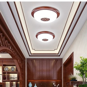 2023 New Style Chinese-Style Ceiling <b>Light</b> Solid Wood for Home <b>Dining</b> & Outdoor Balcony Corridor Entrance Hall 6000K CCT - Product Image 6