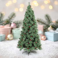 Sapin de Noël artificiel en PVC 120-240 cm, Décoration de Noël en gros pour salon, entrée, vitrine et appartement