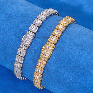 Chaîne Hip Hop à fermoir à bascule 7,5 mm, style Rock Sugar, avec bracelet en zircon en forme de T, bijoux Tanjing, collier Lijing tendance - Product Image 2