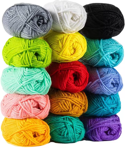 5ply Soft Acrylic Knitting Yarn 15 Colors for Scarf Making <strong>Beginners</strong> Handicraft Women Homemade Creative <strong>Crochet</strong> <strong>Kit</strong> - Product Image 1