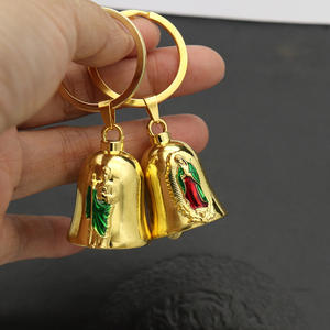 자동차 가방 장식 보석 열쇠 고리 액세서리에 대한 빈티지 작은 금속 벨 과달루페 펜던트 - Product Image 2