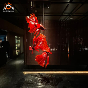 <span class=keywords><strong>Lampe</strong></span> LED suspendue de grande taille pour poissons Betta - <span class=keywords><strong>Lampe</strong></span> d'inspiration Feng Shui pour espaces commerciaux et atriums - Product Image 5