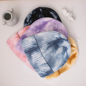 Bonnet tricoté tie-dye tendance unisexe style japonais hip-hop sport chaud et épais pour l'hiver - Product Image 4
