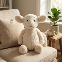 Boneka Domba Kecil yang Pemalu, Isi Kapas PP, Lembut dan Nyaman untuk Hadiah Ulang Tahun