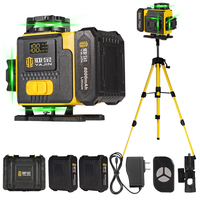Niveau laser industriel YaJin 4D 360 degrés, 16 lignes vertes, haute précision 1 mm/5 m pour la construction, le nivellement, intérieur/extérieur