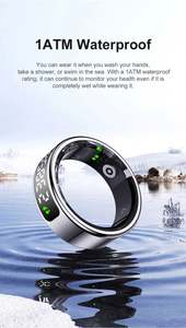 R11C Stainless Steel Smart <b>Ring</b> BT 5.2 Health Monitor Blood Oxygen Heart Rate Sleep Tracker Remote Control Magnetic Charge 1ATM - Product Image 4